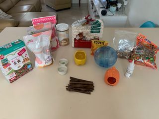 Hamster Food, Bath, Cubby, Bedding etc