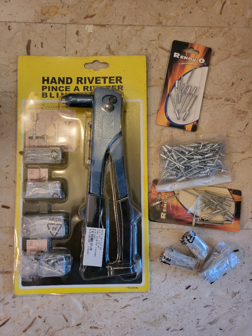 Hand Riveter and Rivets, Furniture & Home Living, Home Improvement ...