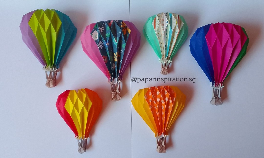 Handmade origami hot air balloon, Hobbies & Toys, Stationery & Craft ...