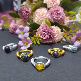 Handmade Precious Stone Gem Crystal Rings