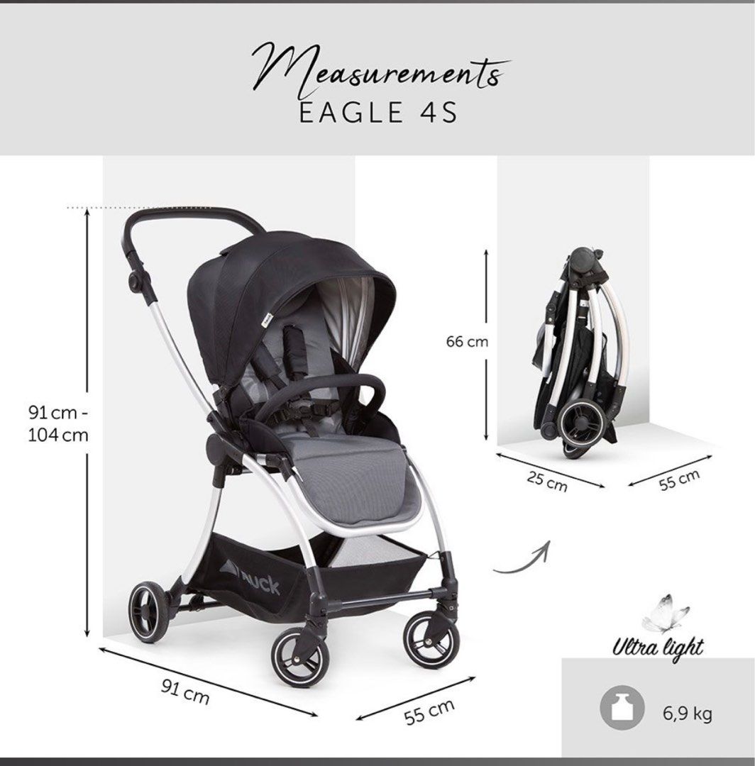 Hauck Eagle 4S Colibri Stroller (Black), Babies & Kids, Going Out ...