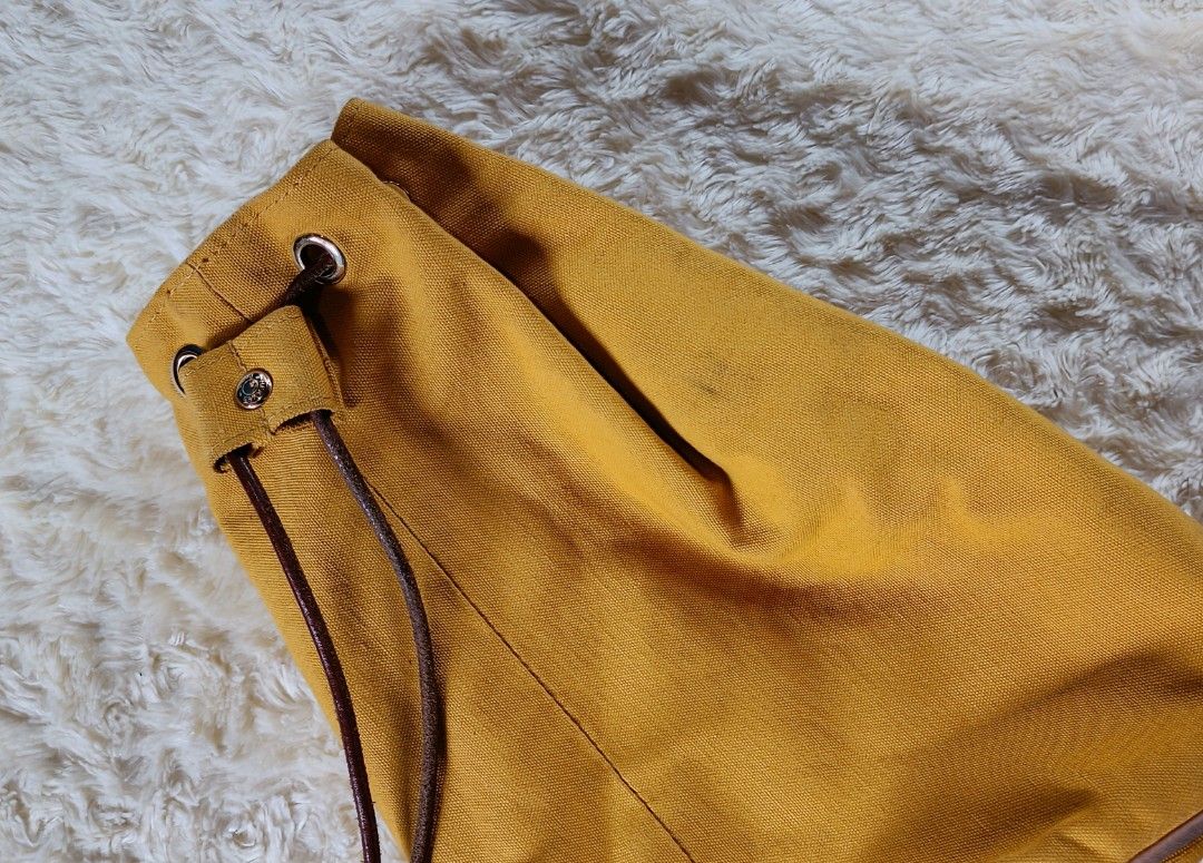 HERMES (Category: Luxury Bags & Wallets) located in Davao. Submitted by st333tcartel (Listing ID 1220911653, Image 3). Description: HERMÉS YELLOW CANVAS POLOCHON MIMILE DRAWSTRING BACKPACK.