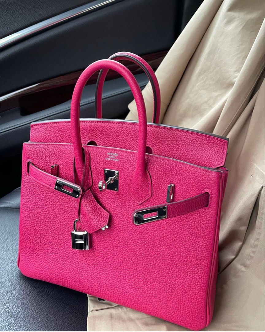Hermes Birkin 25 rose mexico PHW, Luxury, Bags & Wallets on Carousell