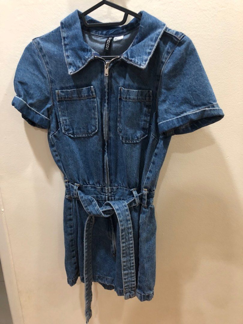 H M Denim Romper Women s Fashion Dresses Sets Rompers on