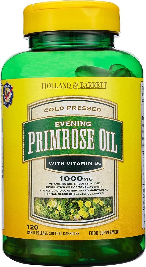Holland & Barrett Natural Evening Primrose Oil Capsules plus Vitamin B6