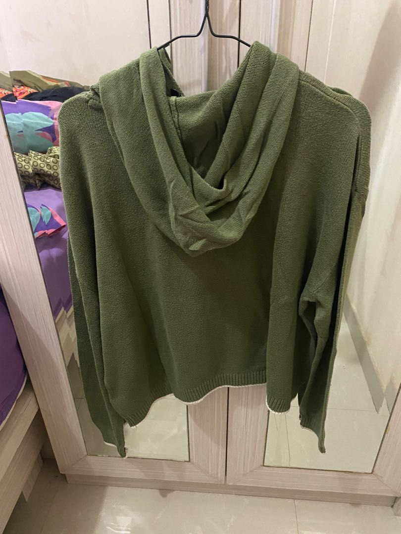 Hoodie h&m online hijau army
