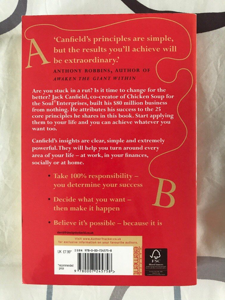 The Success Principles By Jack Canfield & Janet Switzer – Hardcover 1st Edition 2004