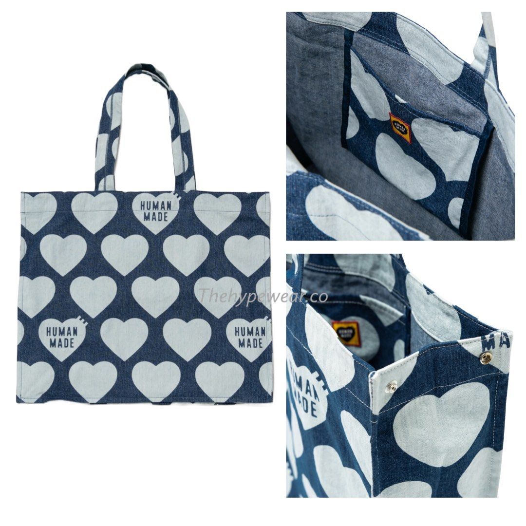 Human Made Heart Denim Tote Bag