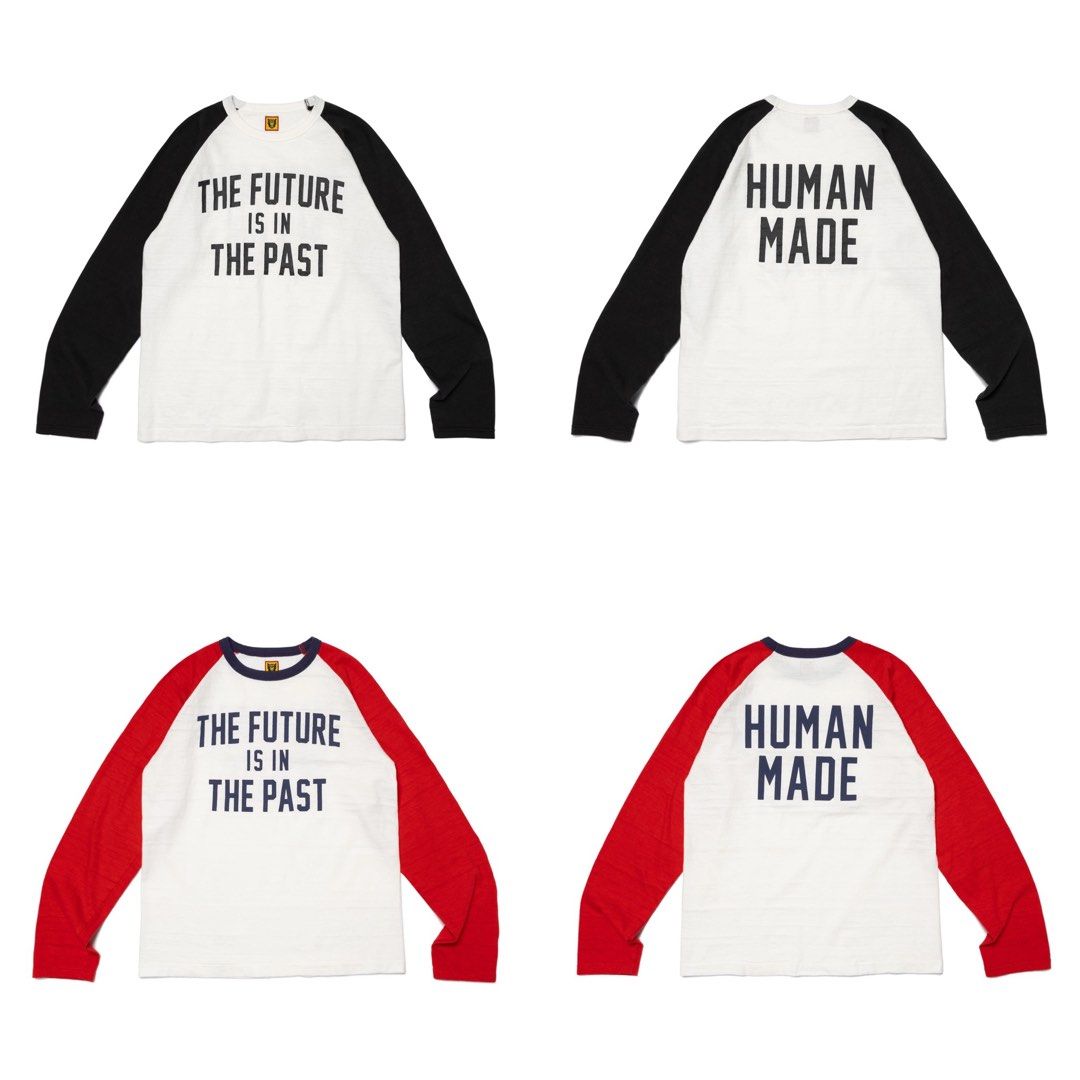 HUMAN MADE RAGLAN L/S TEE, Men's Fashion, Tops & Sets, Tshirts