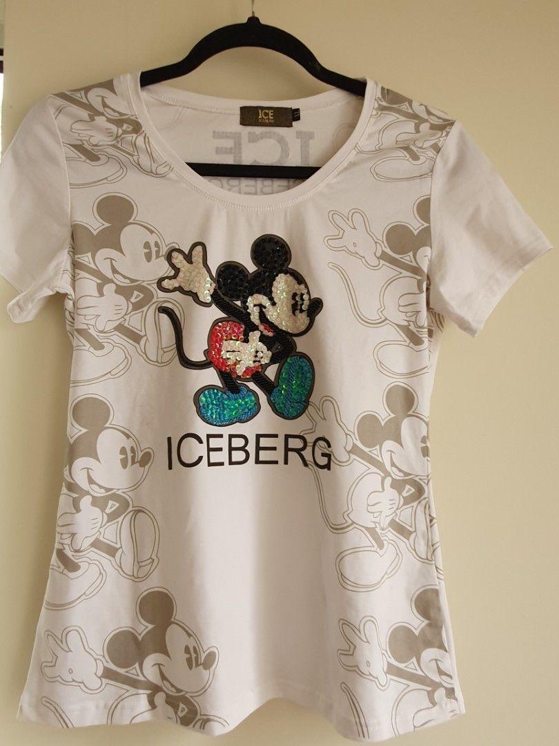 Iceberg mickey tshirt (Category: Shirts) located in Cebu City. Submitted by beebums (Listing ID 1220906986, Image 1). Description: iceberg mickey tshirt well used.some sequine missing. decluttering.