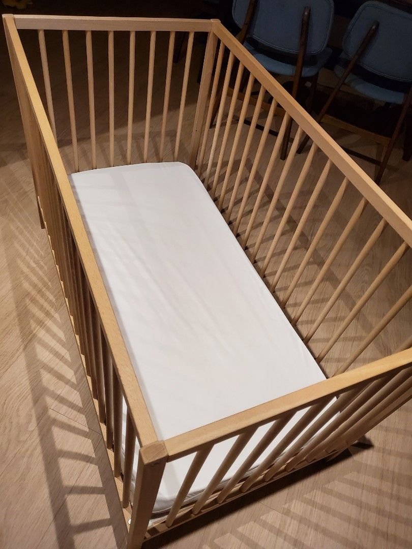 Ikea Sniglar Cot w mattress, Babies & Kids, Baby Nursery & Kids