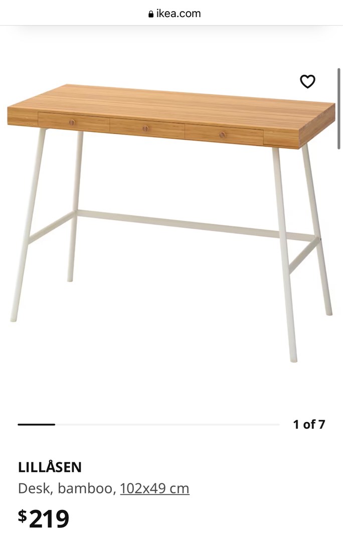 IKEA LILLASEN desk, Furniture & Home Living, Furniture, Tables & Sets