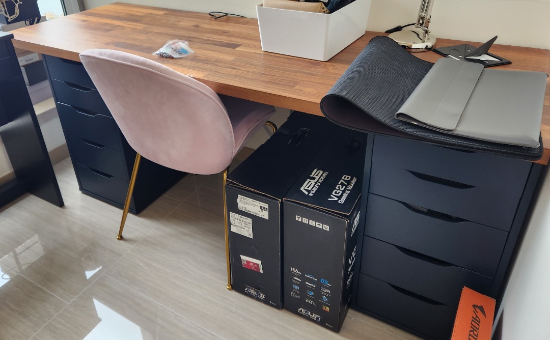 IKEA Study Desk (KARLBY Worktop + 2x ALEX Drawers), Furniture & Home Living, Furniture, Other