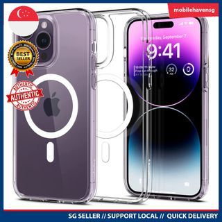 [instock] Spigen Compatible for iPhone 14 Pro Max Case Ultra Hybrid Mag Fit - White