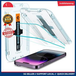 [instock] Spigen EZ Fit Tempered Glass Screen Protector for iPhone 14 Pro Max - 2 Pack