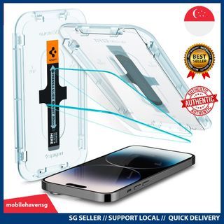 [instock] Spigen EZ Fit Tempered Glass Screen Protector for iPhone 14 Pro - 2 Pack