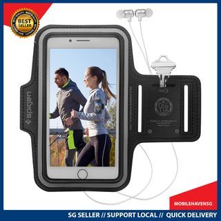 [instock] Spigen Running Phone Armband Compatible for Most Cell Phone & Accessories A700 - Black