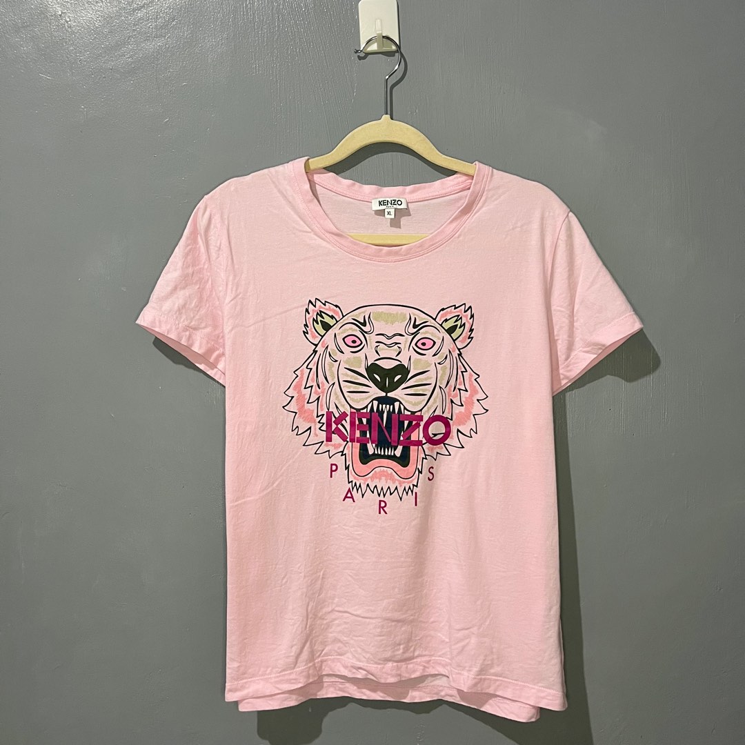 Kenzo Tshirt Flower Logo Pink