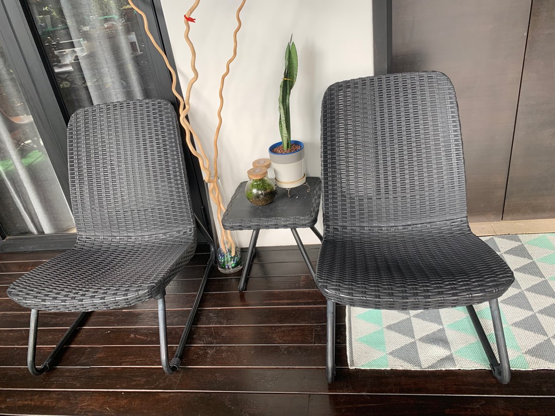 Keter Outdoor Rio Patio Balcony Set, Furniture & Home Living, Outdoor