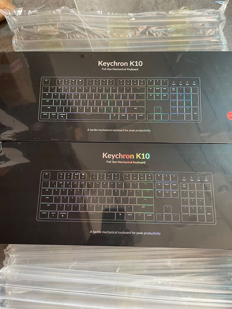 Keychron K10 茶軸鋁合金邊，全新未拆包装膠纸, 電腦＆科技, 電腦周邊