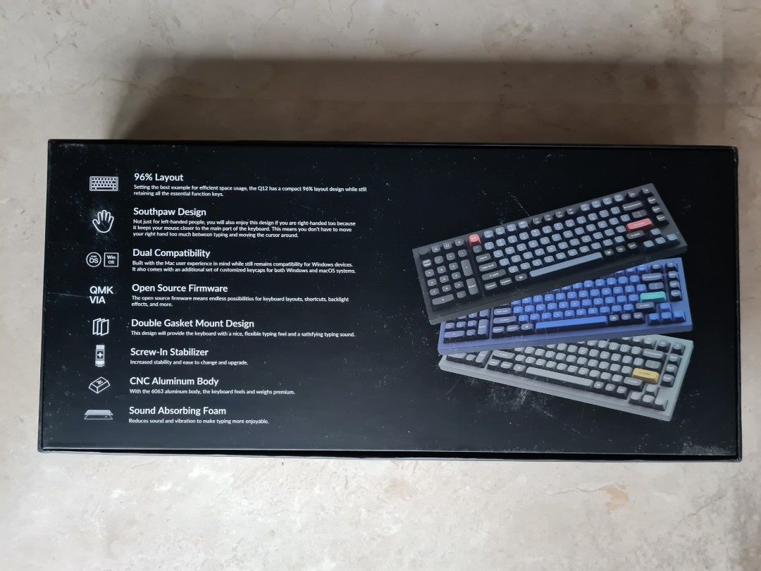 Keychron Q12 QMK Custom Mechanical Keyboard barebones Kit (blue, 96