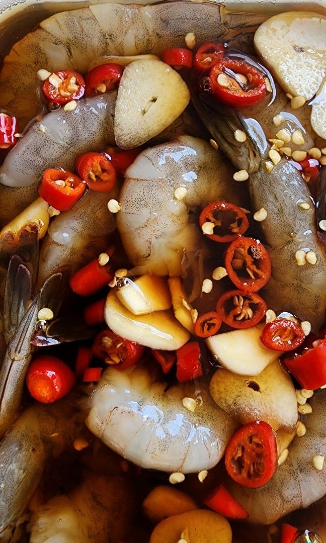 Korean Soy Sauce Pickled Shrimp, Food & Drinks, Homemade Bakes on Carousell