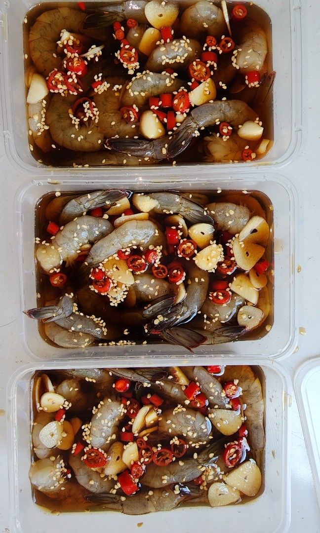Korean Soy Sauce Pickled Shrimp, Food & Drinks, Homemade Bakes on Carousell