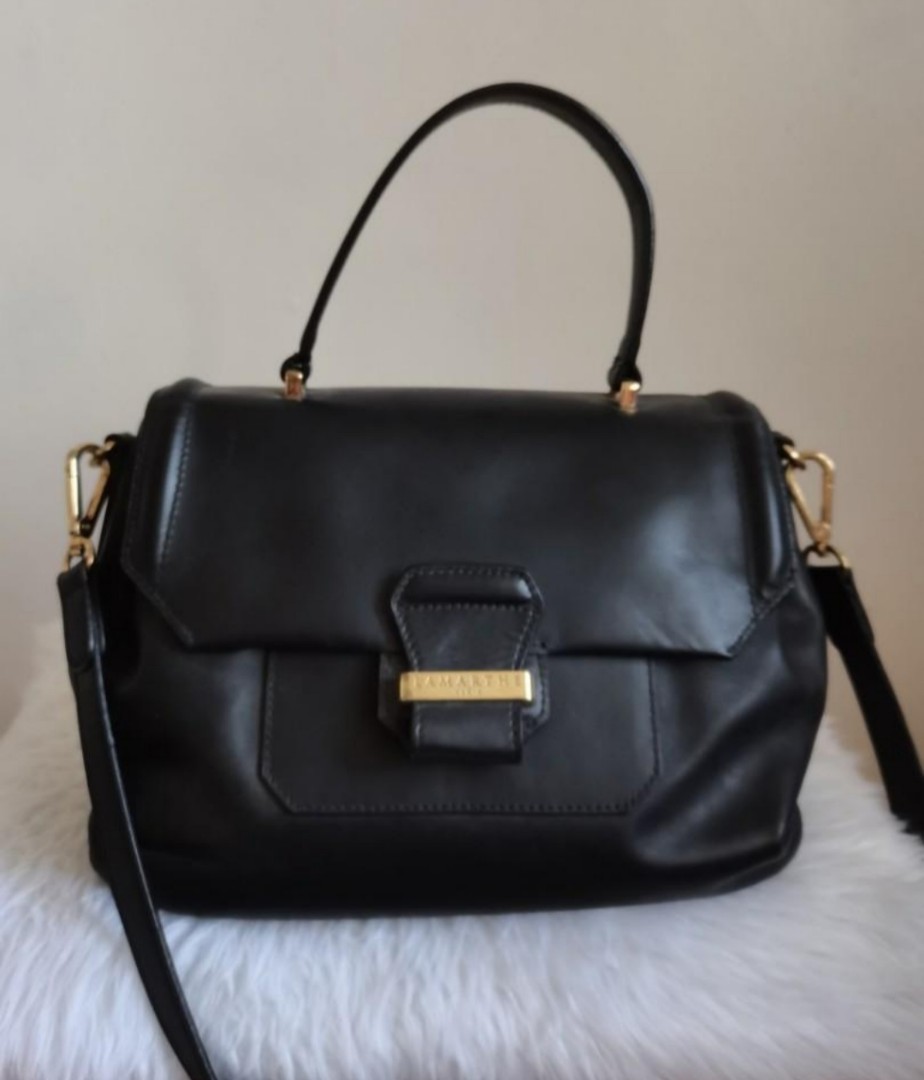 Lamarthe black leather bag, Women's Fashion, Bags & Wallets, Cross-body ...