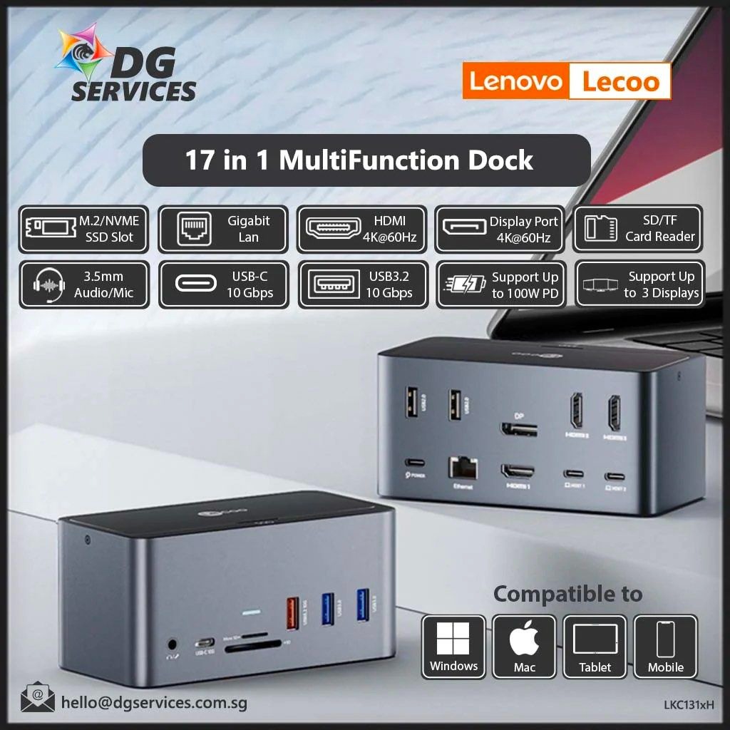 Lenovo Lecoo Universal Multi-Functional Docking Station, Computers ...
