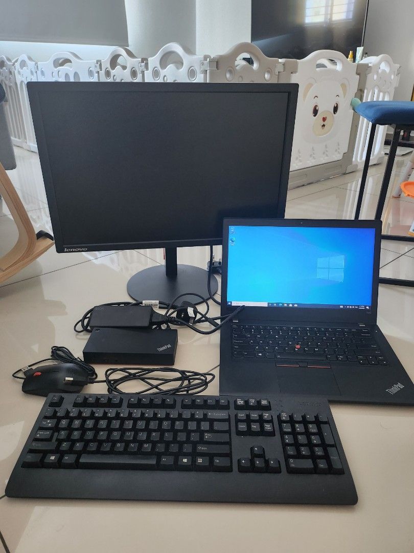 Lenovo T480 + external monitor+ keyboard +mouse+ docking, Computers ...