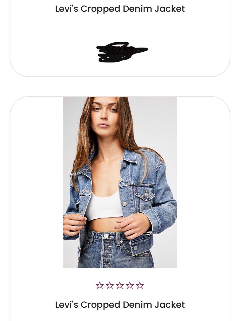 New,Levis Cropped Loose Trucker Jacket, Women's Fashion, Coats, Jackets and  Outerwear on Carousell