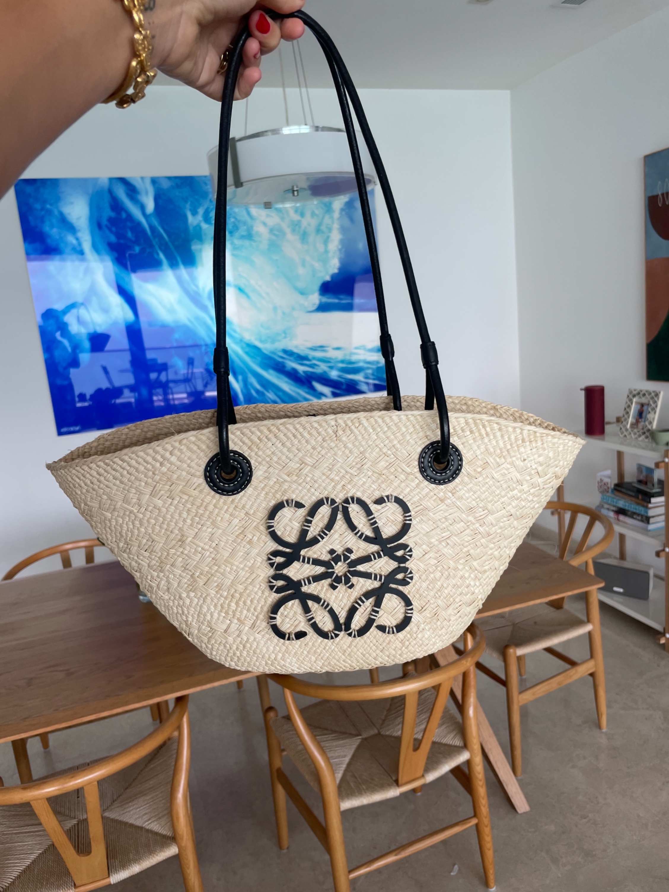 Loewe straw bag, Luxury, Bags & Wallets on Carousell