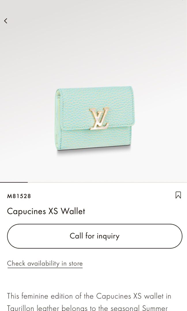LV Capucines XS Wallet