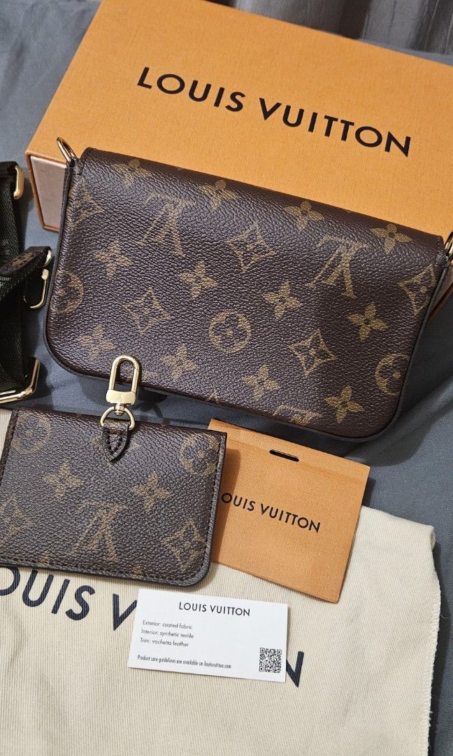 LV FELICE STRAP GO MNG AUTHENTIC (Category: Luxury Bags & Wallets) located in Paranaque City. Submitted by beleescloset (Listing ID 1221036828, Image 3). Description: like new, no flaws guranteed authentic complete with box, cards, dustbag, strap once paid and sold, refund, returns are not accepted.