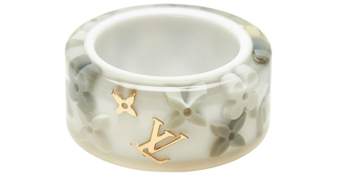 Used Louis Vuitton Monogram Resin Inclusion Ring Rose M