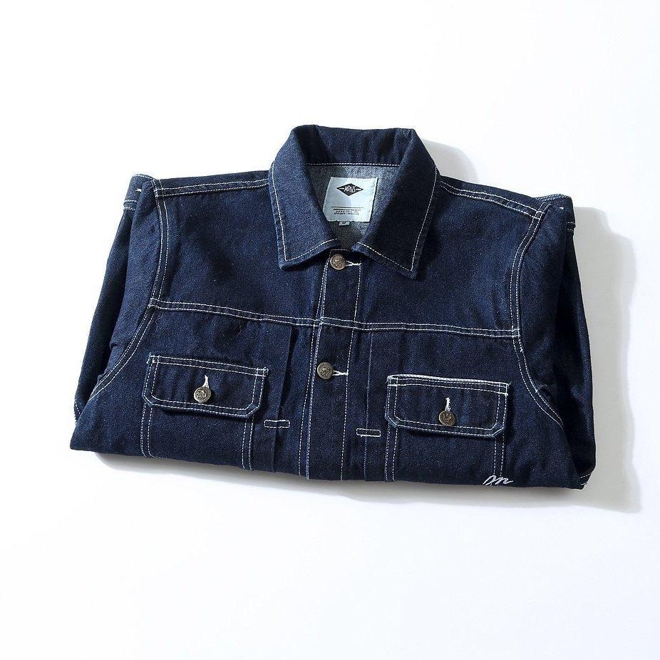 Madness 19ss denim jacket 洗水牛仔外套size L, 他的時尚, 外套及