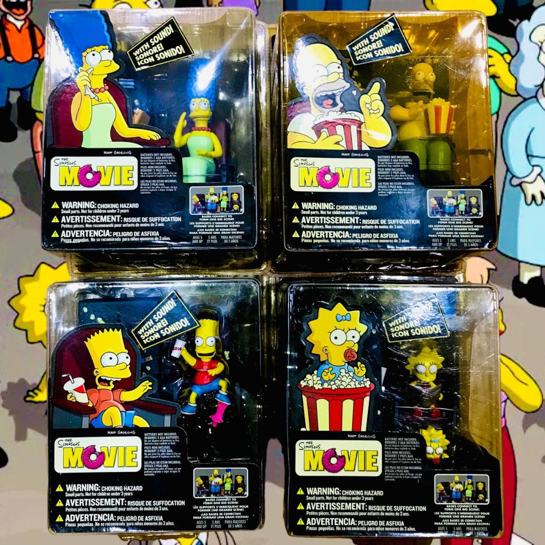 MCFARLANE 2007 THE SIMPSONS MOVIE MAYHEM SERIES 1 SET OF 4 SUPER