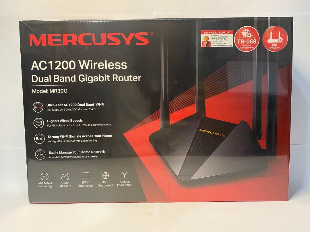 MERCUSYS MR30G AC1200 Wireless Dual Band Gigabit Router, Computers ...
