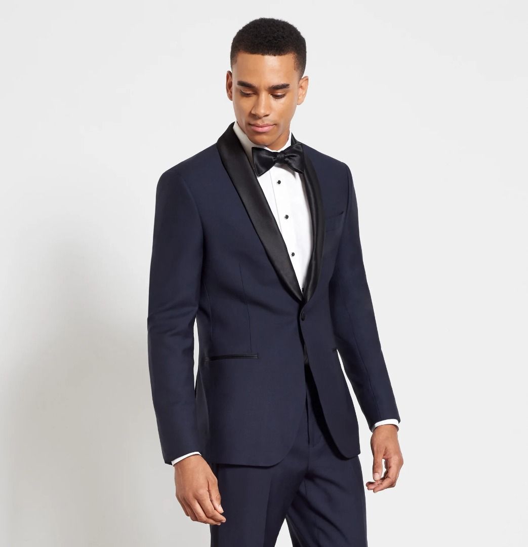 Midnight blue shawl collar tuxedo hotsell