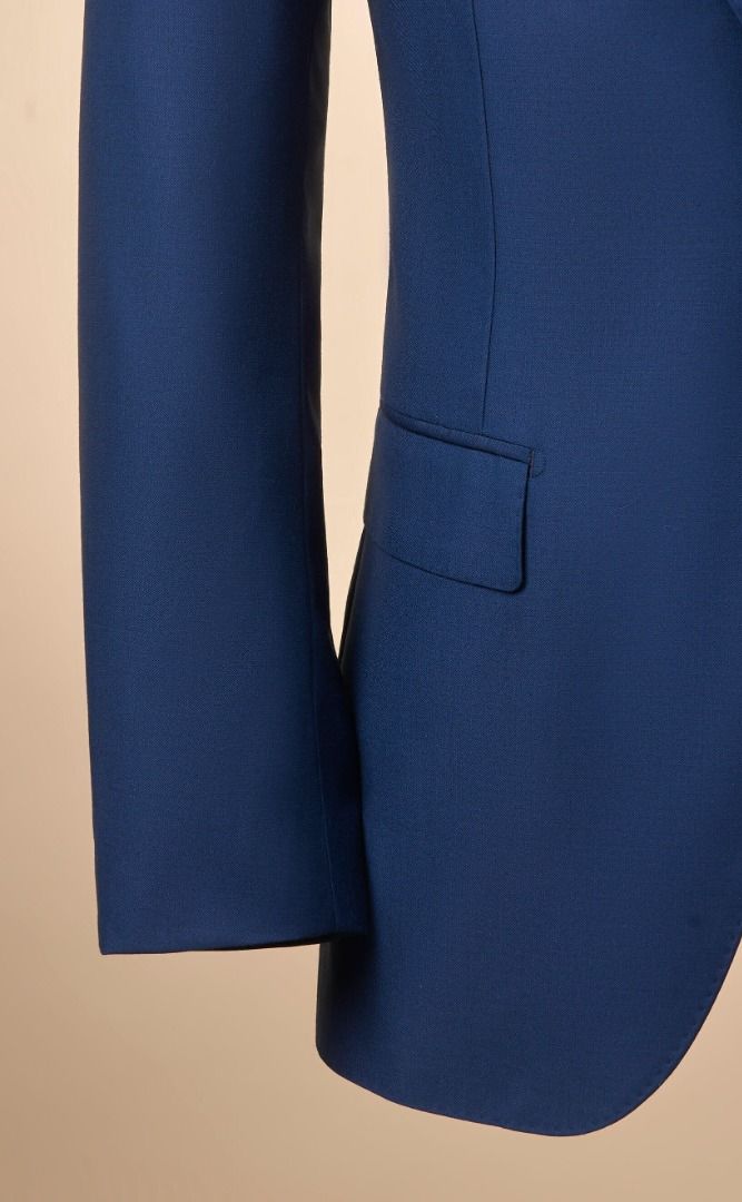 Mohan's Custom Tailor Royal Blue 3Piece Suit (FullCanvas), Men's