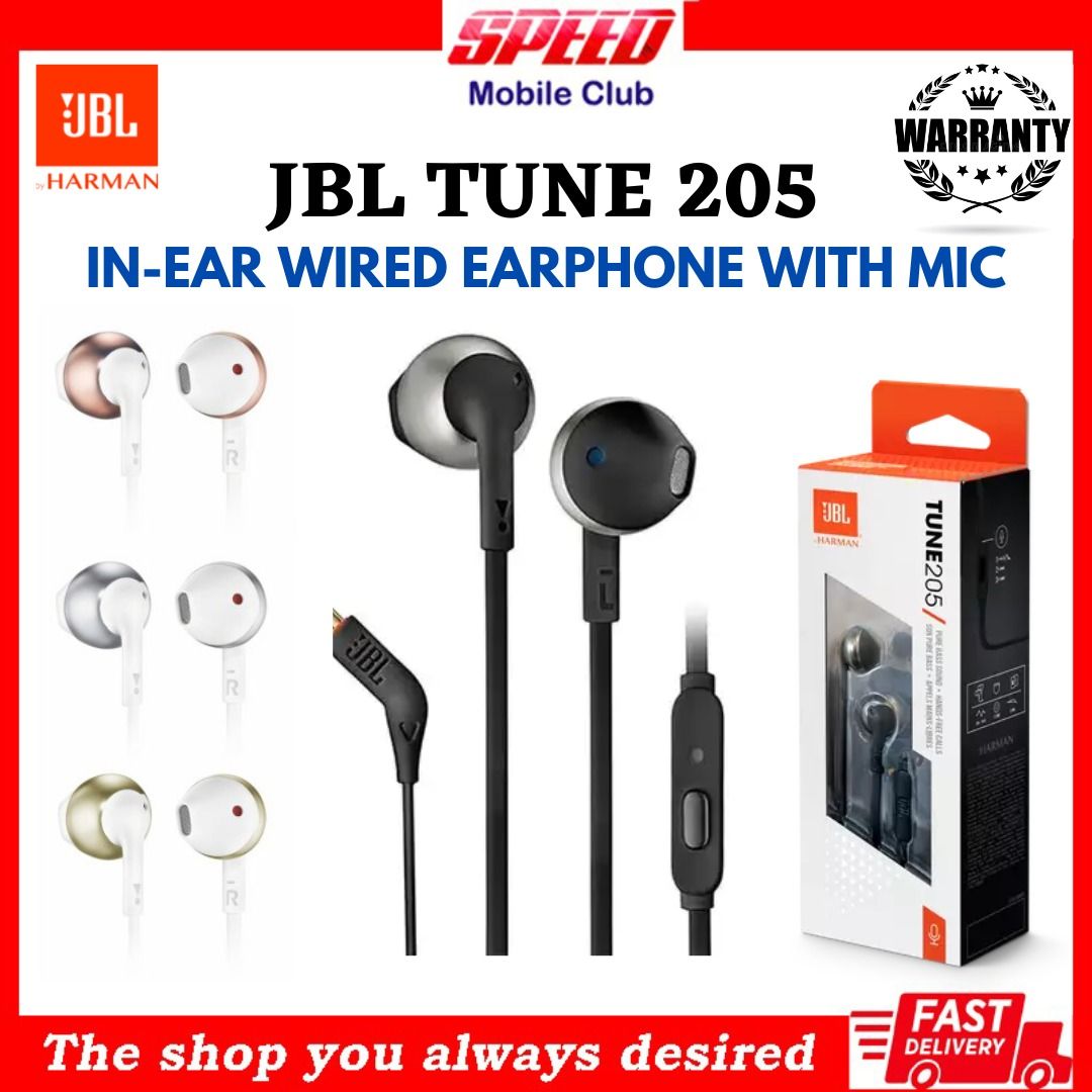 Jbl t205 wired headset outlet