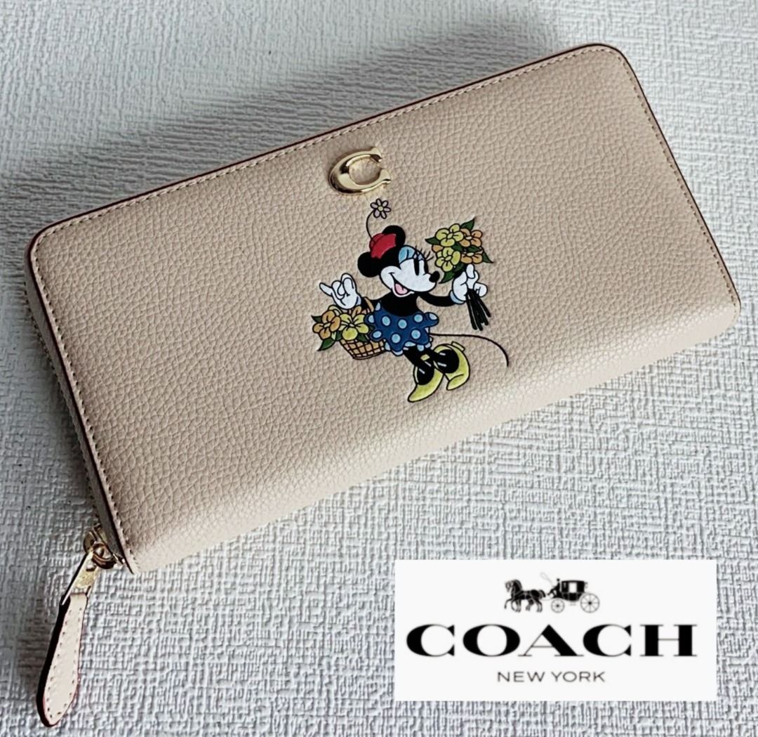 COACH®  Disney X Coach Accordion Zip Wallet In Signature Textile