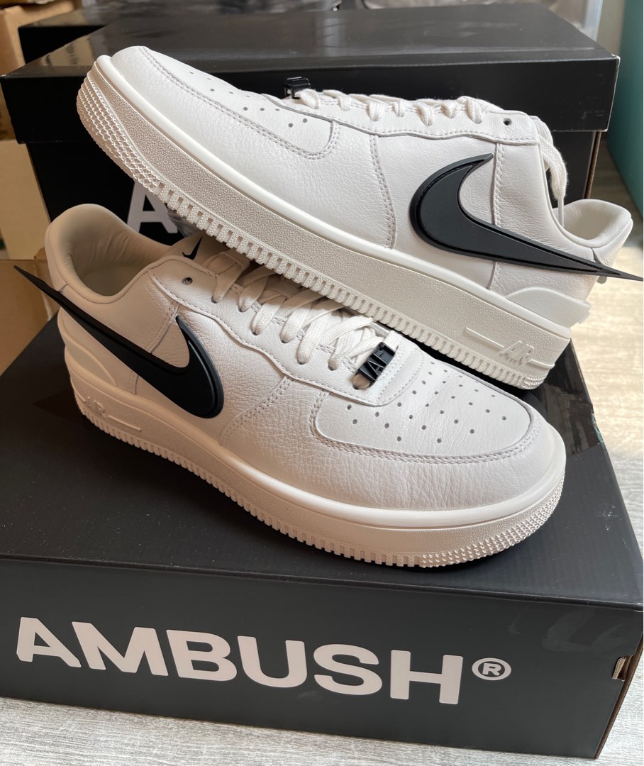 Nike Air Force 1 X Ambush 白色us9.5, 他的時尚, 鞋, 運動鞋在旋轉拍賣