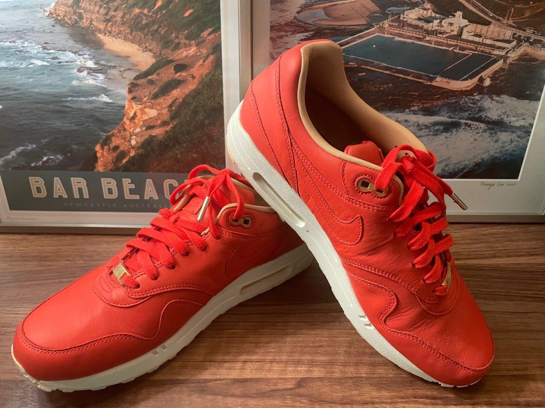 Nike Air Max 1 in Red Leather US 10.5 Men s Fashion Footwear