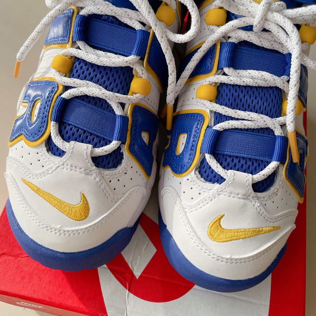 NIKE AIR MORE UPTEMPO 皮朋藍白5Y 23.5cm, 她的時尚, 鞋, 運動鞋在