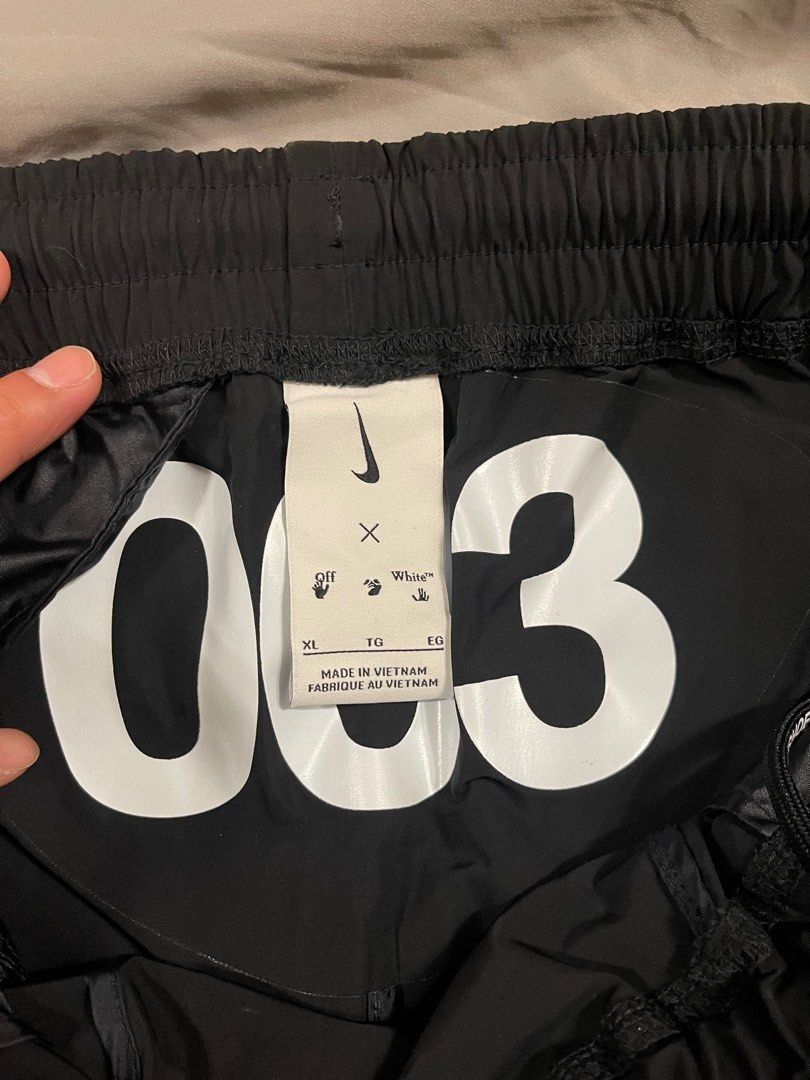 Nike x off white 003 track pants 運動褲防水面料全新, 他的時尚