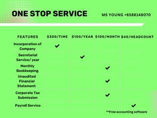 One Stop Service for New Business (Accounting, Secretary, Incorporation, Taxation, Financial Statement)