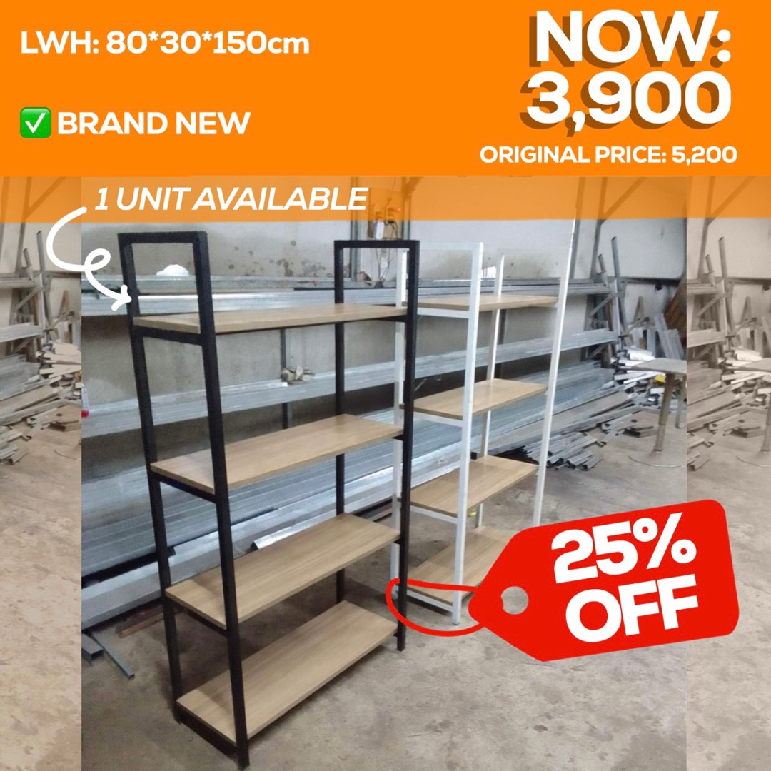 ONHAND SALE Minimalist Open Book Display Shelf Shelving Rack Organizer
