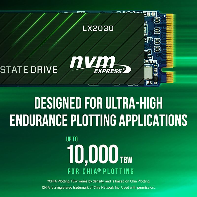 PNY LX2030 2TB NVME Enterprise Grade SSD, 10K TBW, Computers