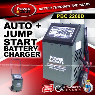 POWERCRAFT Digital Variable Charger 12V 540A RMS / 24V 270A RMS Wheel Charger Microprocessor / Auto + Jump Starter 540A (PBC 2260D) *LIGHTHOUSE ENTERPRISE*